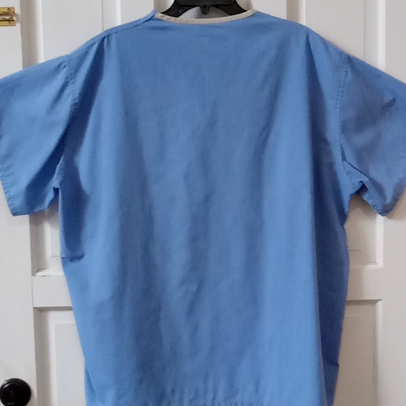 Medline Scrub Top Blue Unisex - Picture 5 of 8
